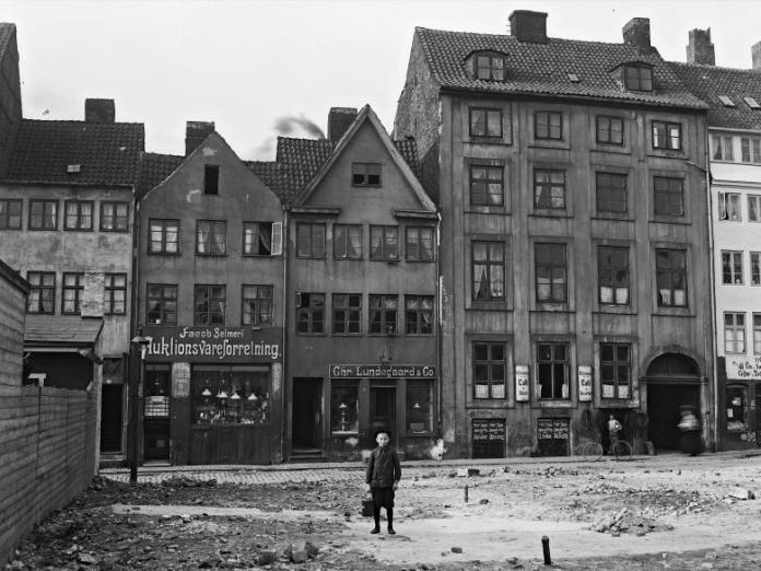 Husrække i det indre København i begyndelsen af 1900-tallet