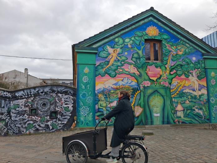 Christianiaindgang med Cykelvogn