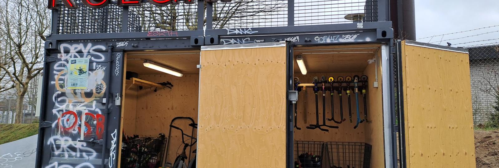 Container ved Skaterbane.