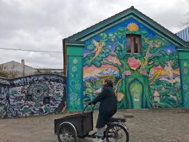 Christianiaindgang med Cykelvogn