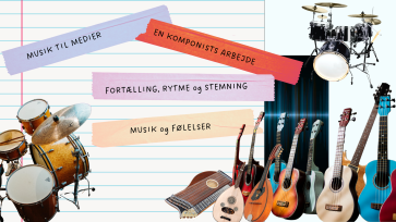 Notesblok, instrumenter samt digital tone